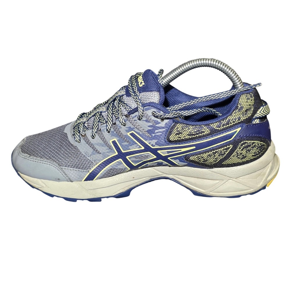 Asics Gel-Sonoma 3 Women Trail Running Shoes Grey Navy Blue Yellow T774N Size 10 - Picture 4 of 11